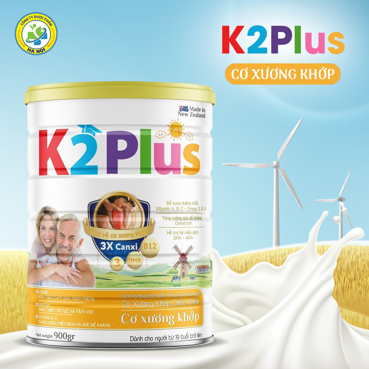 K2Plus cơ xương khớp - dinh dưỡng đặc biệt bổ sung canxi giúp cơ xương khớp chắc khỏe
