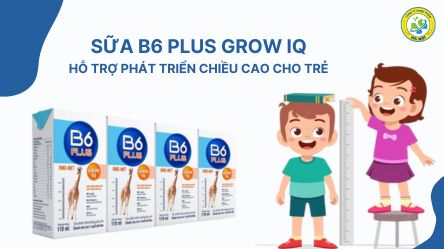 Sữa B6 PLUS GROW IQ Hỗ Trợ Phát Triển Chiều Cao Cho Trẻ