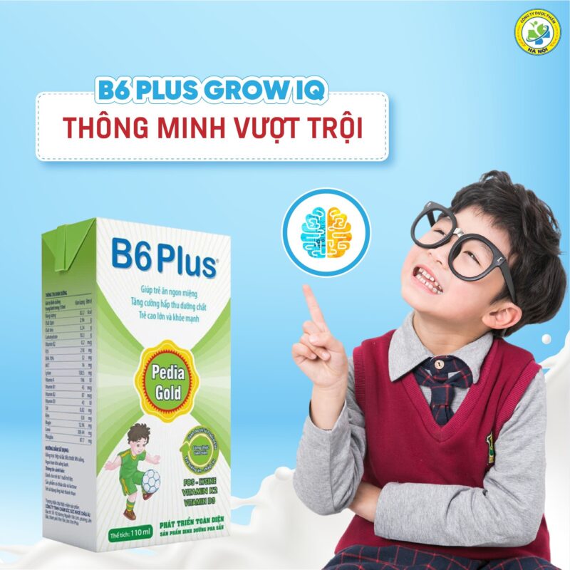 Sữa B6 Plus Pedia Gold giúp trẻ thông minh vượt trội