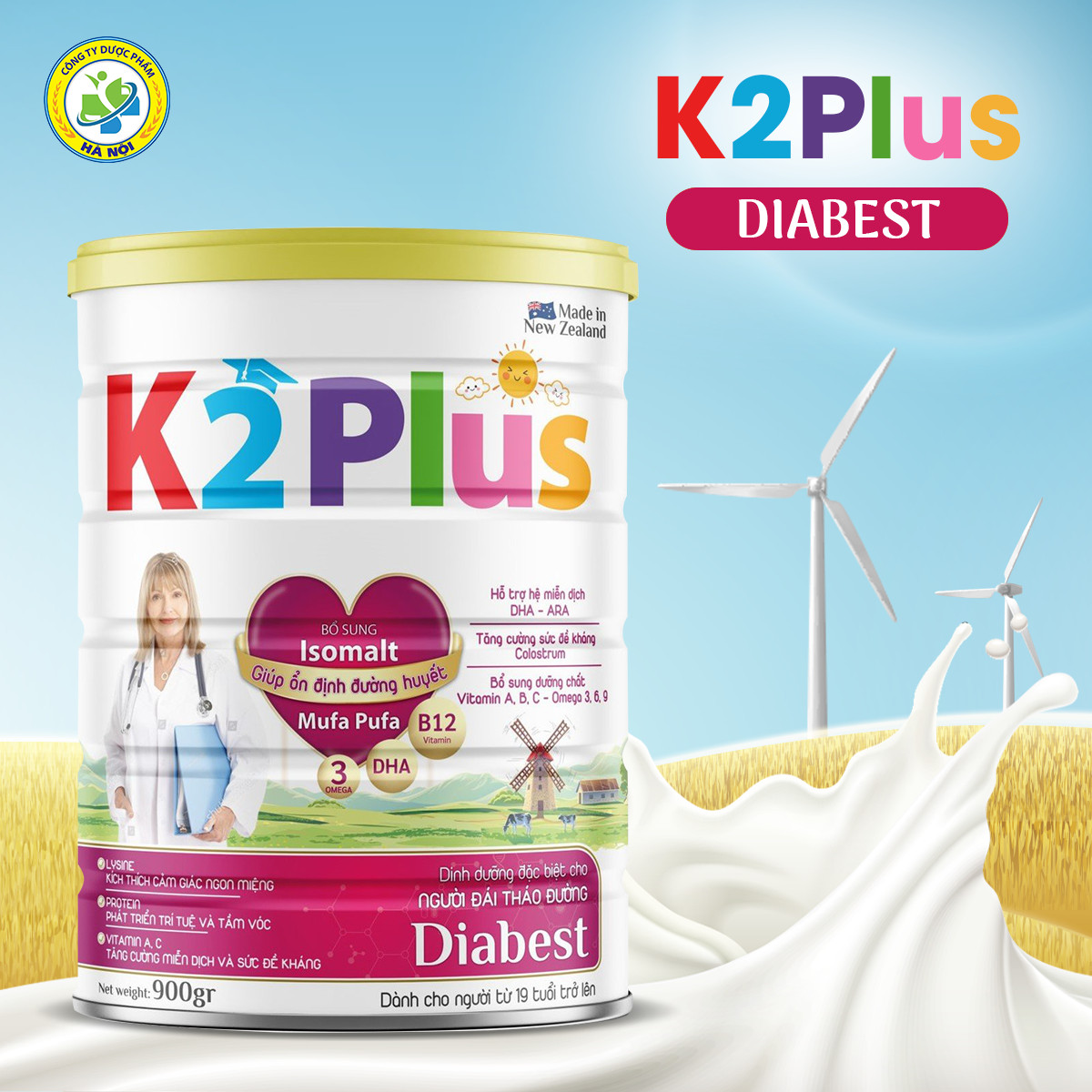 K2Plus Diabest dinh dưỡng đặc biệt cho người đái tháo đường